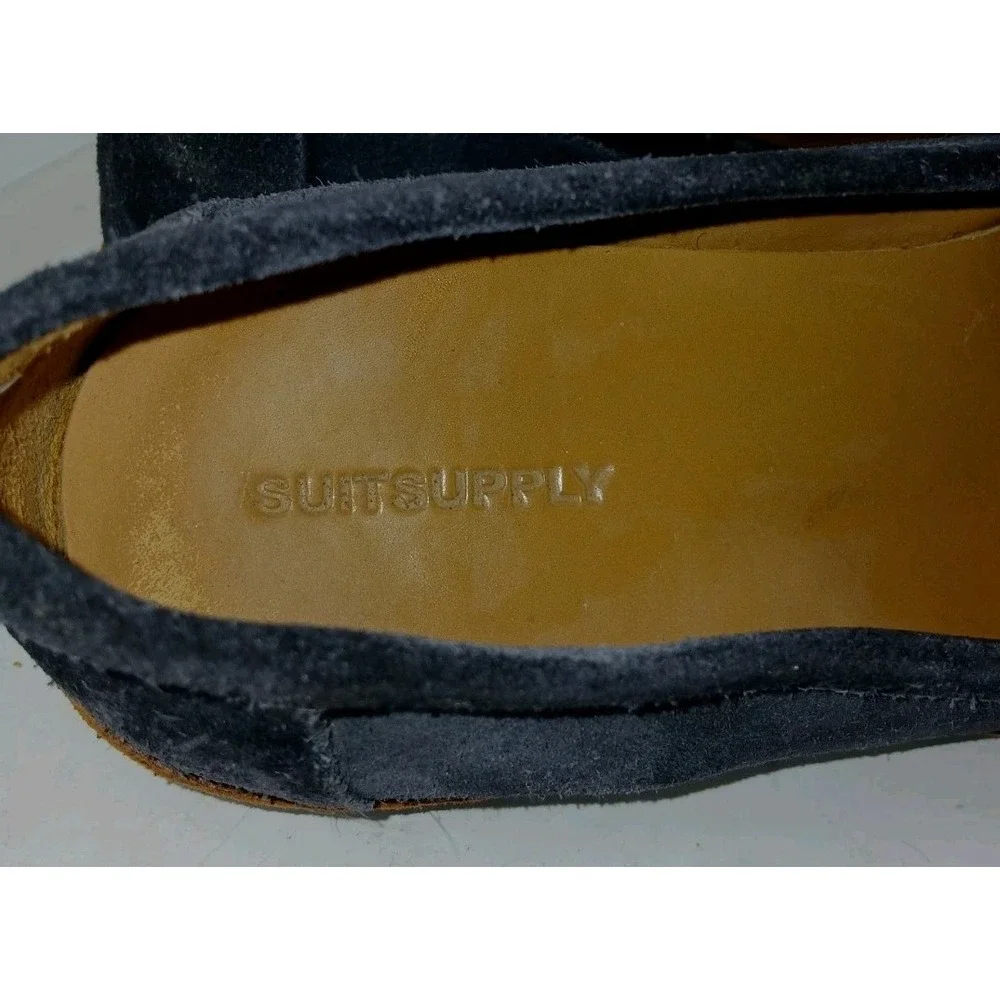 SuitSupply Navy Blue Suede Tassel Slip-On Loafers Size US10 EU43  C132
